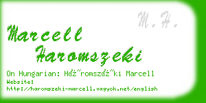 marcell haromszeki business card